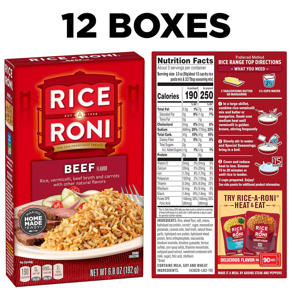 Beef, 6.8Oz Boxes (12 Pack)