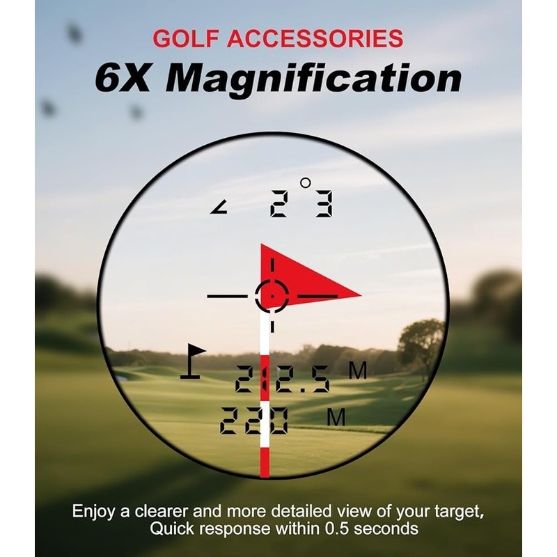 Golf Rangefinder with Slope 1000 Yards 6X Magnification Flag Locking Vibration