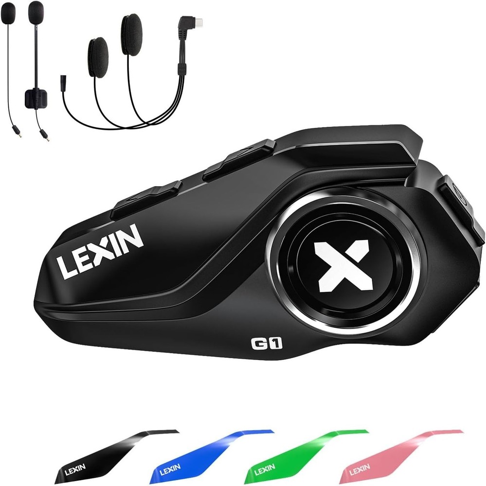 HD Stereo G1 Motorcycle Headset with Dual Mics & Hands-Free Call Functionality