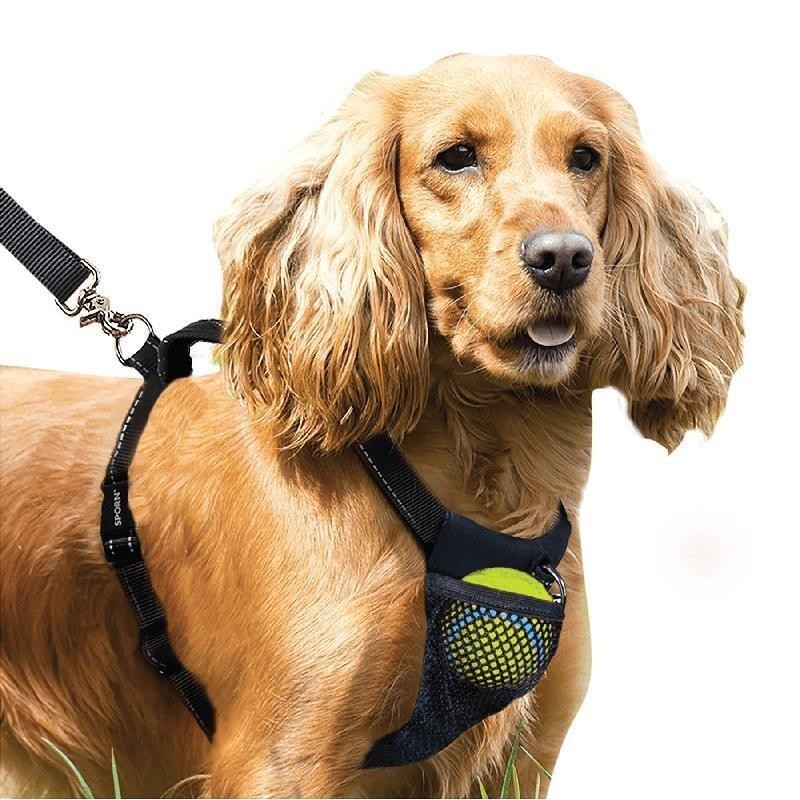 Non-Pulling Dog Harness Adjustable Control Handle Reflective Storage Pouch New