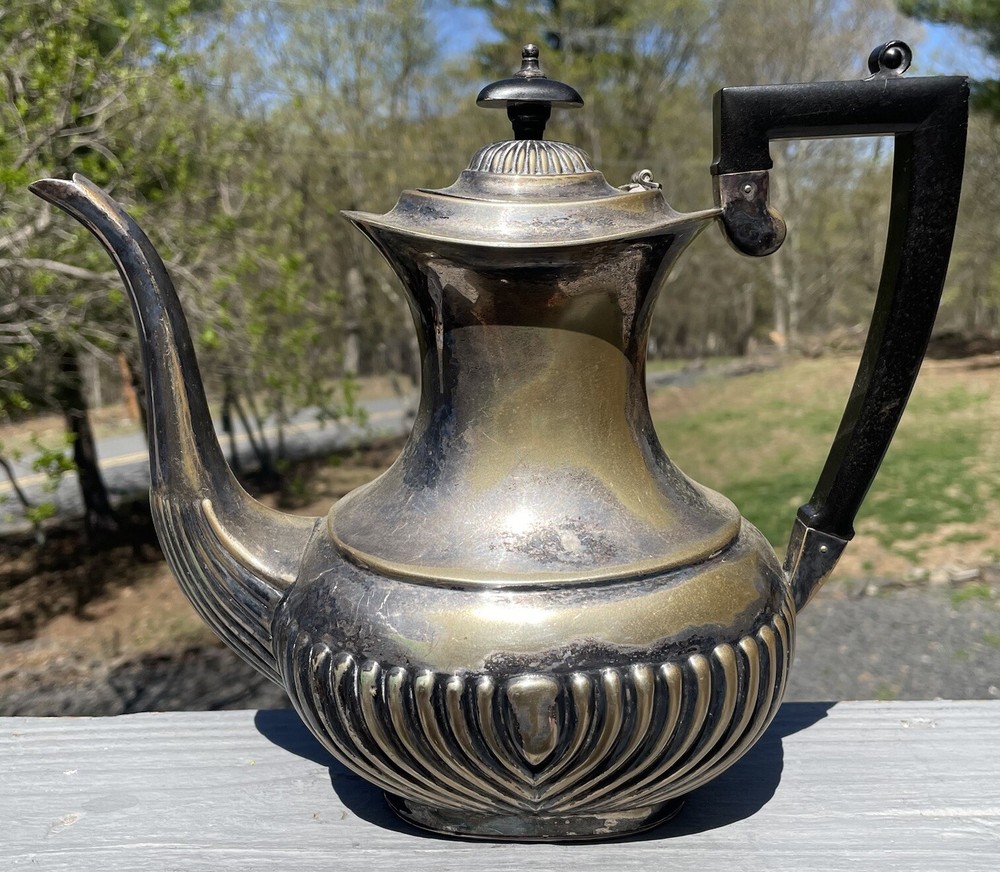 Antique Sheffield Coffee Pot John Wanamaker Silverplated Victorian / Edwardian