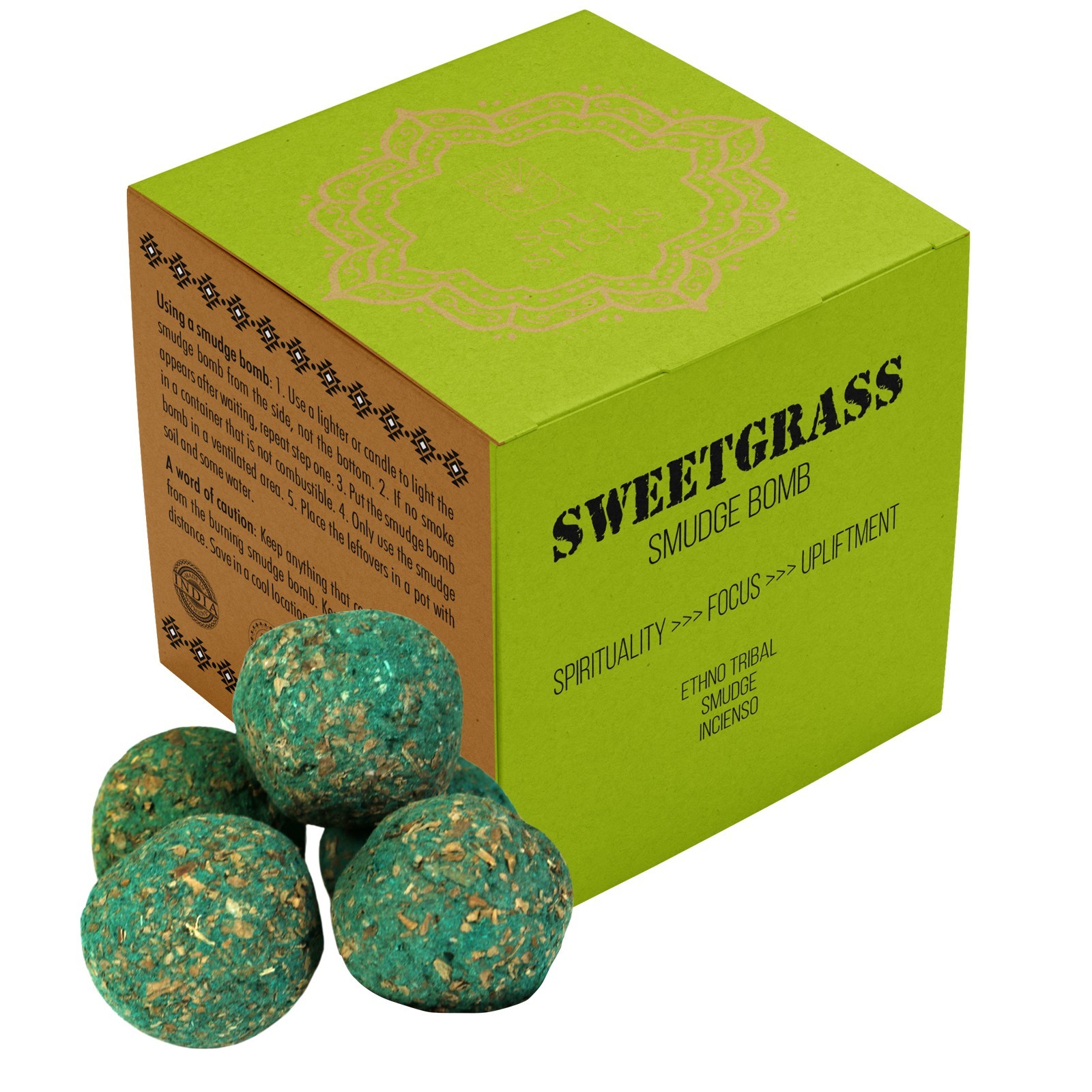 Sweetgrass Braids Smudge Bombs 5 Pack | Smudging | Cleansing