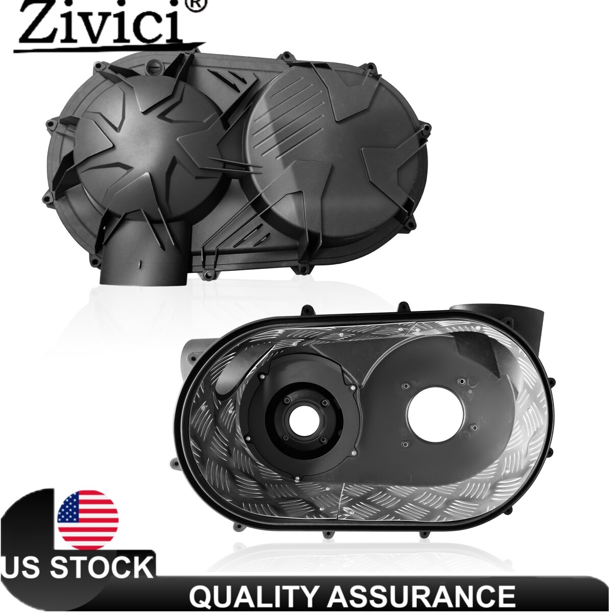 Outer & Inner CVT Variator Clutch Belt Cover For 2017-2022 Can Am Maverick X3