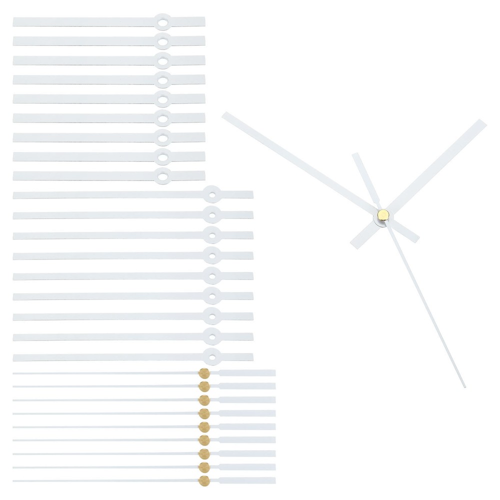 10 Sets Clock Hands Kit Clock Mechanism Movement Aluminum Wall Clock