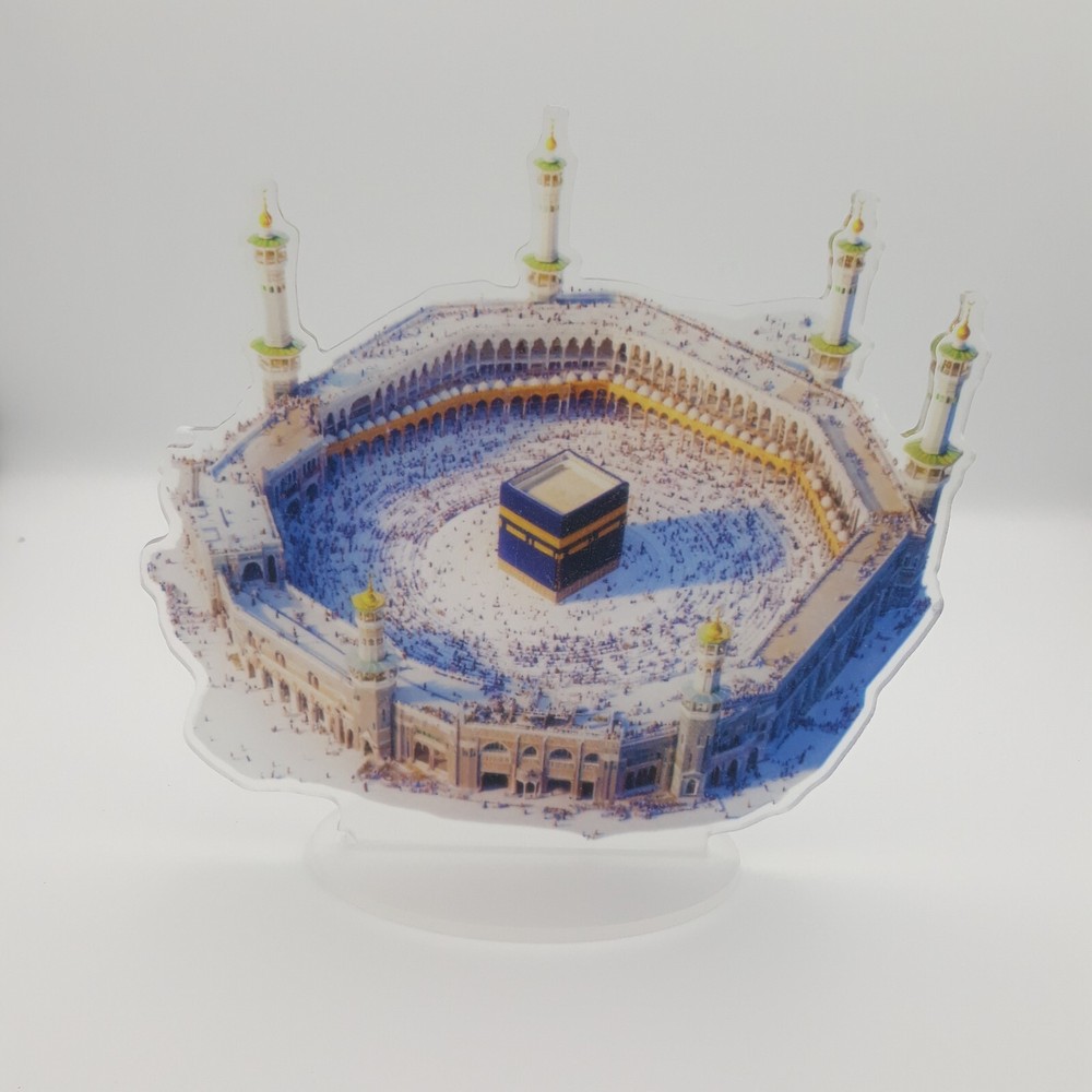 2D Tabletop Boho Acrylic Stand Kaaba Mecca Model
