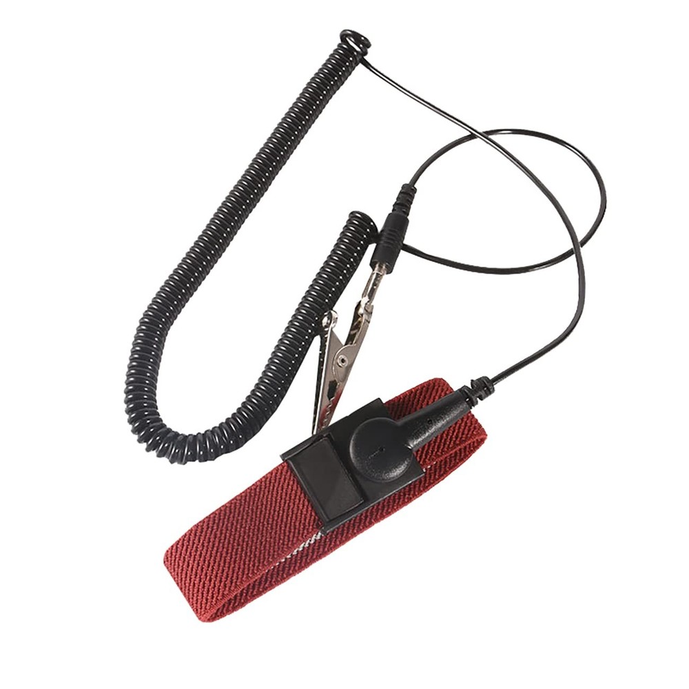 Anti Static Wrist Strap with grounding Wire ESD Large, Red-1