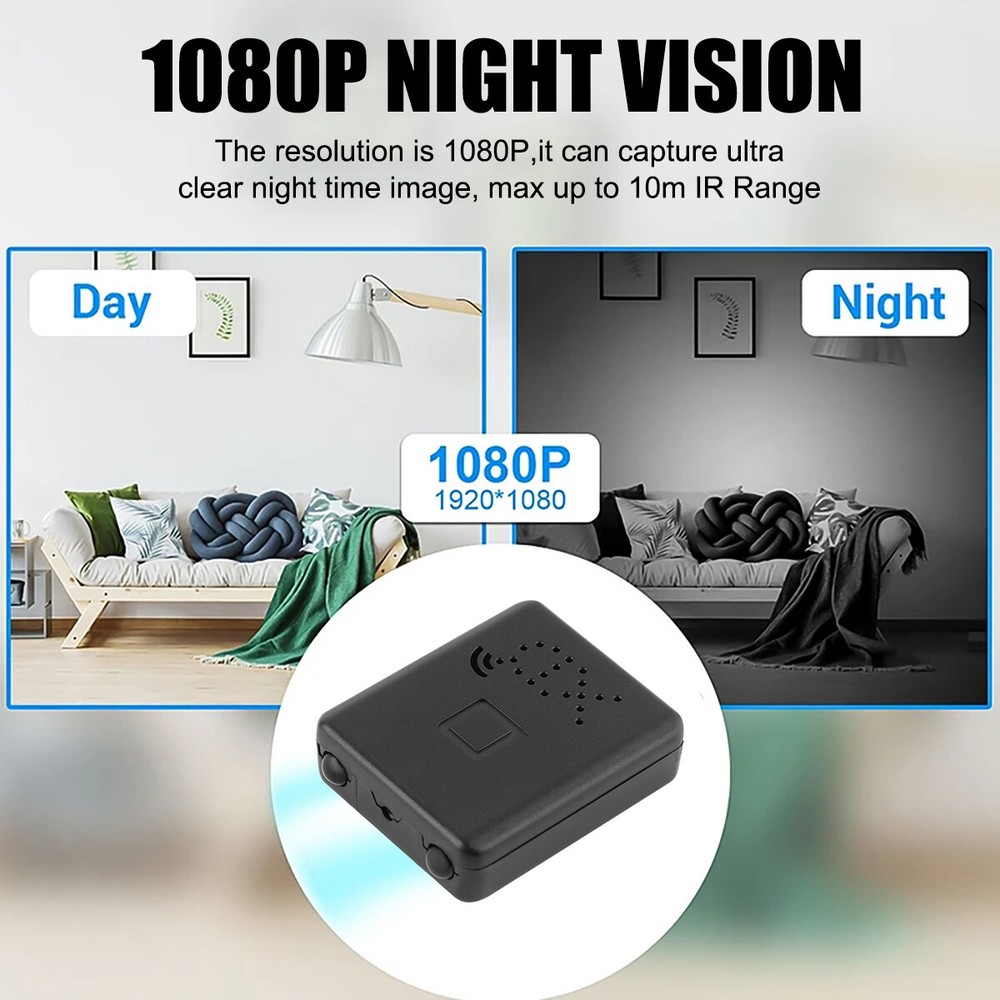 Wireless Camera Wifi IP Home Security 1080P HD Night Vision Small Camera Motion