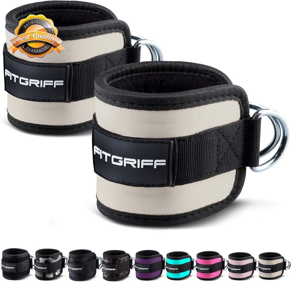 Ankle Straps for Cable Machine Gym Workout Leg Kickback Attachment 2pc