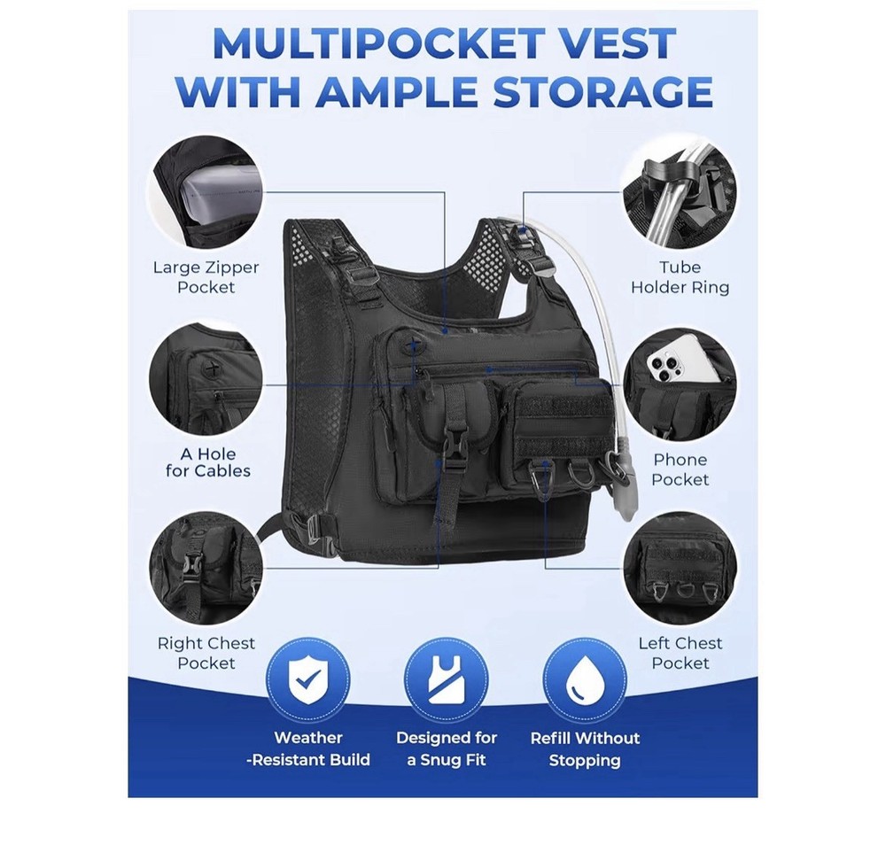 Running Vest with 2L Water Bladder