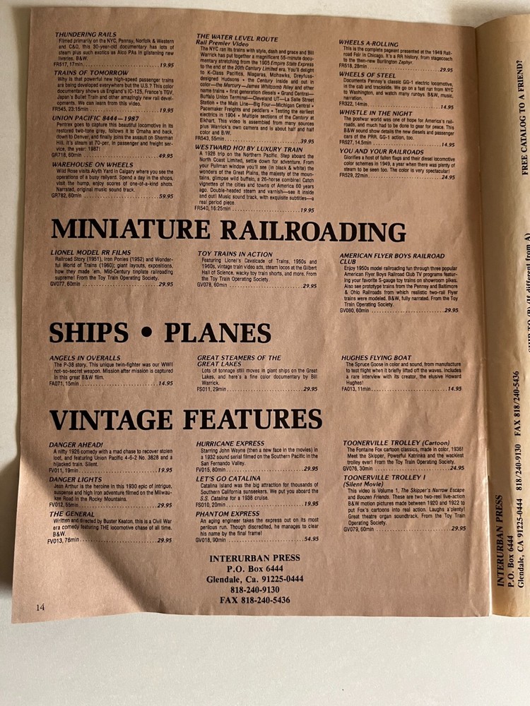 Interurban Press - Fall 1989