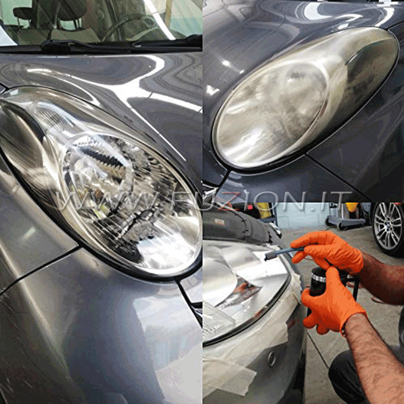 COMPLETE KIT RENEWED GLOSSY HEADLIGHTS WITH LIQUID POLYMER 800GR