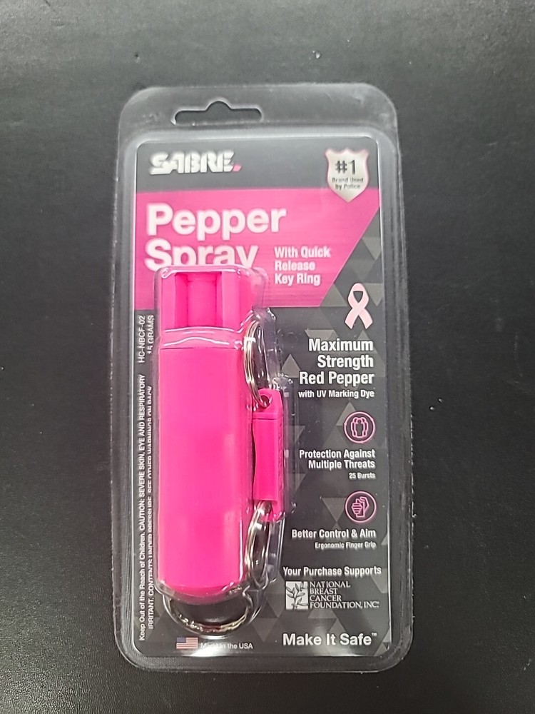 Sabre Pepper Spray With Quick-Release Key Ring For Fast Access From Your Keys
