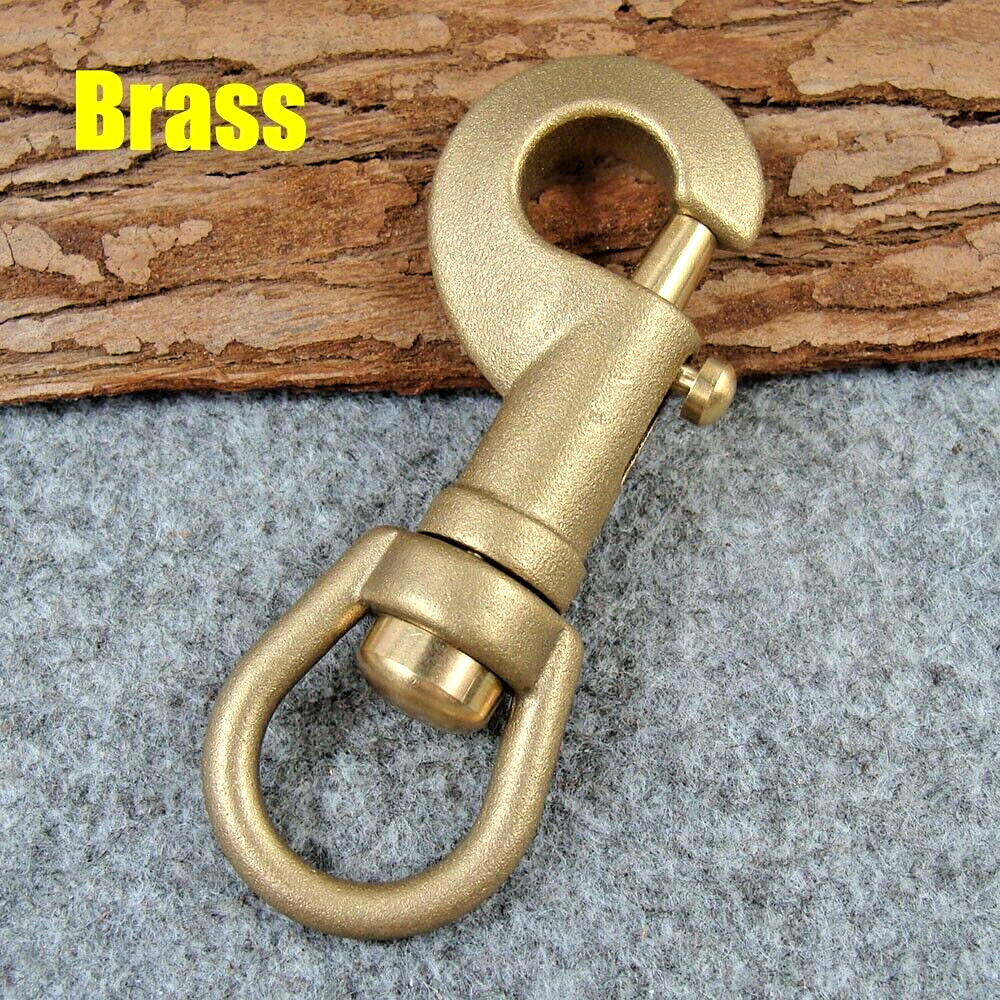 3.18" Solid Brass Swivel Eye Bolt Snap Hook Trigger Hook Brass Snap Clip