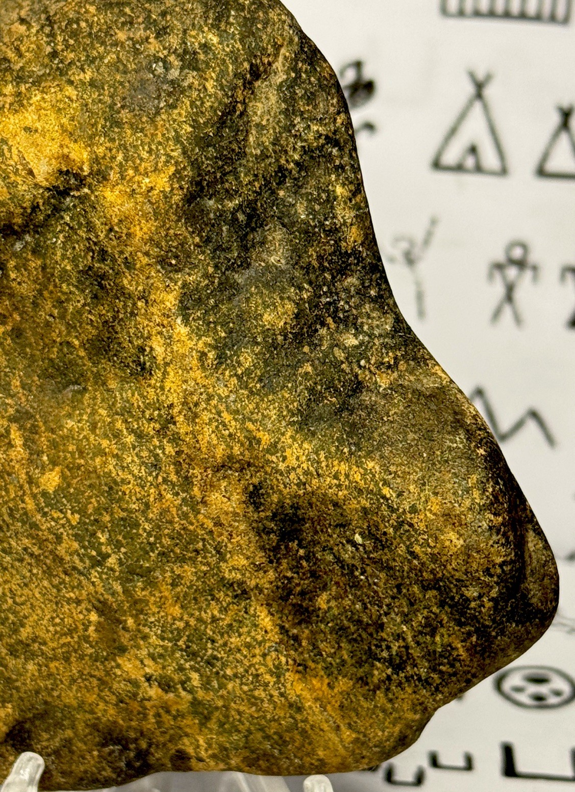 Native American Indian Authentic Artifact Stone Carved Effigy, 13.3 oz • VA