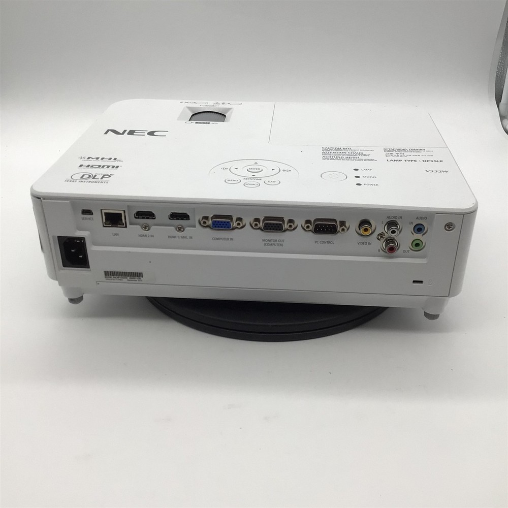 NEC NP-V332W DLP Projector Good Bulb