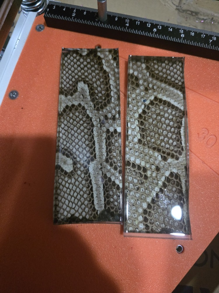 Python Skin Knife Scales Natural Not Printed