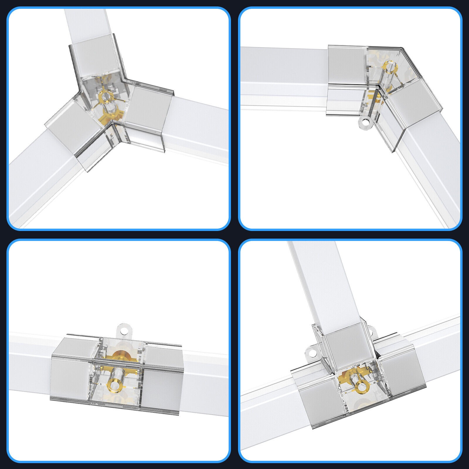 14 Hexagon LED Lighting Car Detail Garage Workshop Gym Honeycomb Lights 6500K US