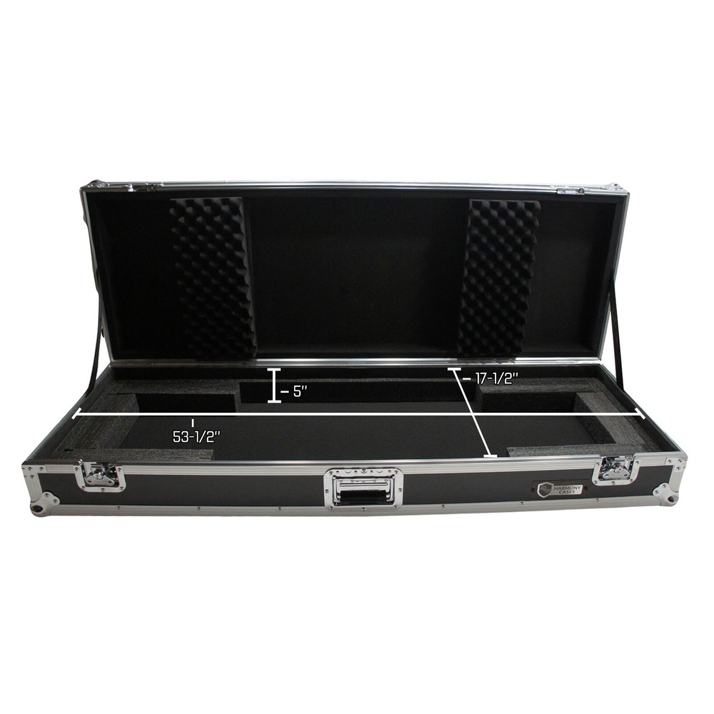 Harmony Cases HCKB76W Flight Rolling ATA Hard Custom Case for 76 Note Keyboard