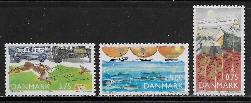 Denmark Scott #'s 961 - 963 MNH
