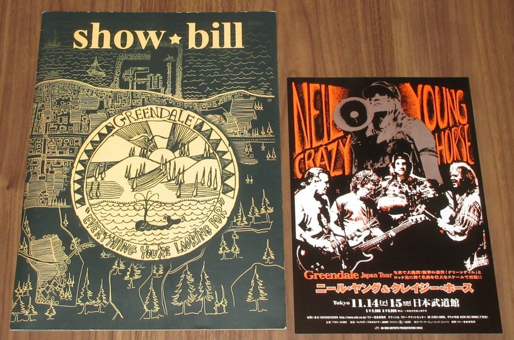 $0 ship! With PROMO flyer! NEIL YOUNG Japan TOUR BOOK Greendale 2003 Crazy Horse