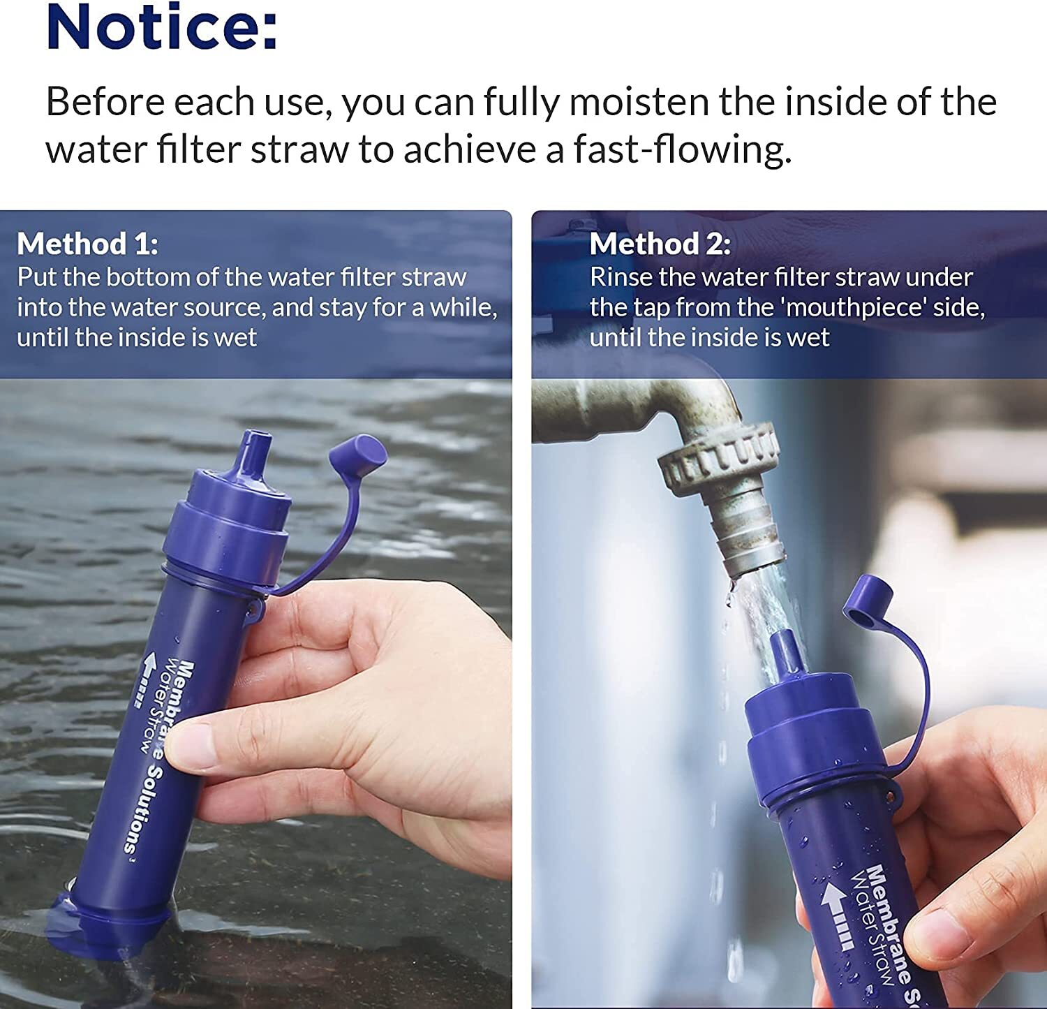 Personal Water Filter Straw 4Stage, Portable Water Purifier Reusable&Replaceable