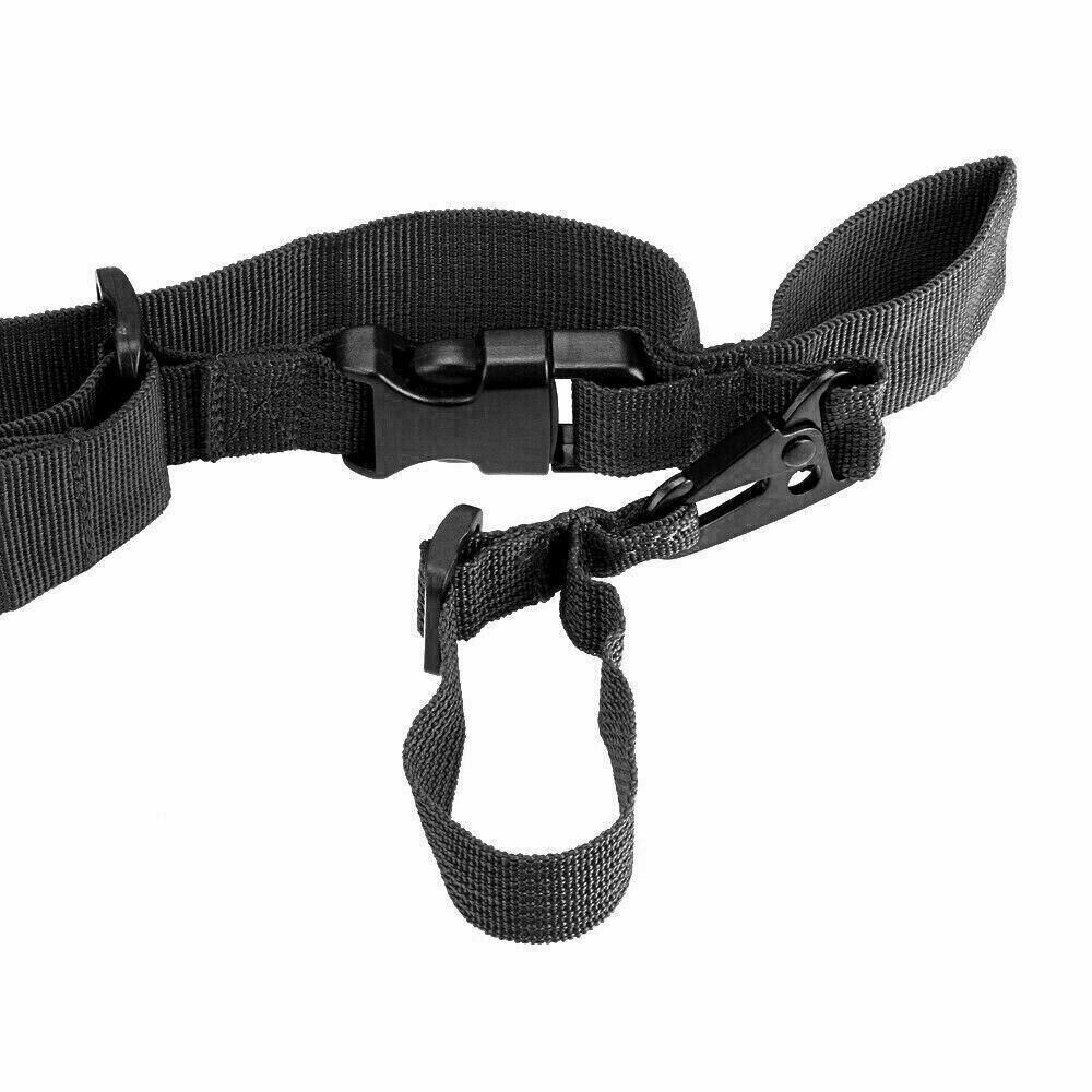 3-Point Tactical Rifle Sling Adjustable Strap Quick-Release for Heavy-Duty Black