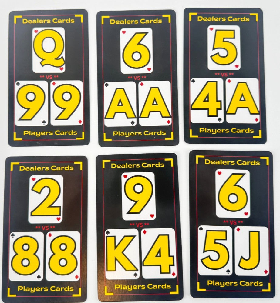 Blackjack Basic Strategy Flashcards for Beginners Casino Game Learning Cards NEW