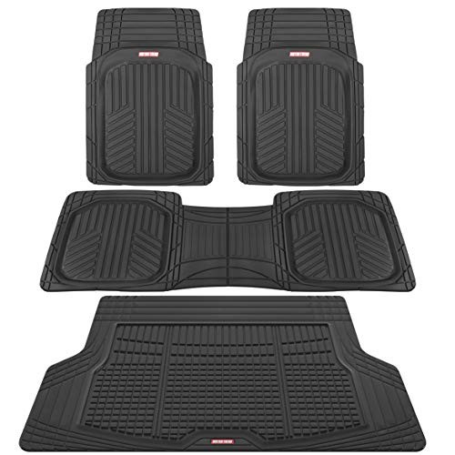 Premium FlexTough Plus All-Protection DeepDish Front & Rear Mats with Black