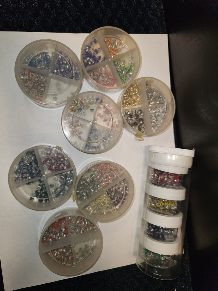 HUGE LOT* Stampin Up! ASSORTED BRADS EYELETS Regals Subtle Brights Basic Buttons