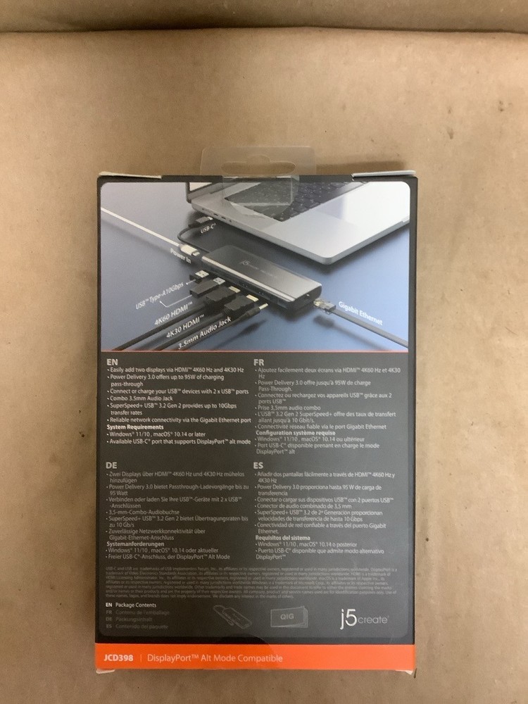 J5 CREATE USB-C DOCK IN BOX (G29012349)