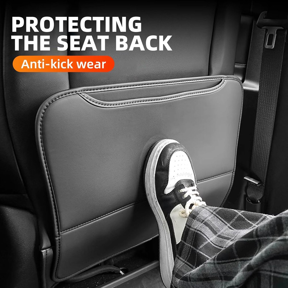 PU Leather Car Seat Back Anti-Kick Mat Pad Universal Protector Cover Accessories