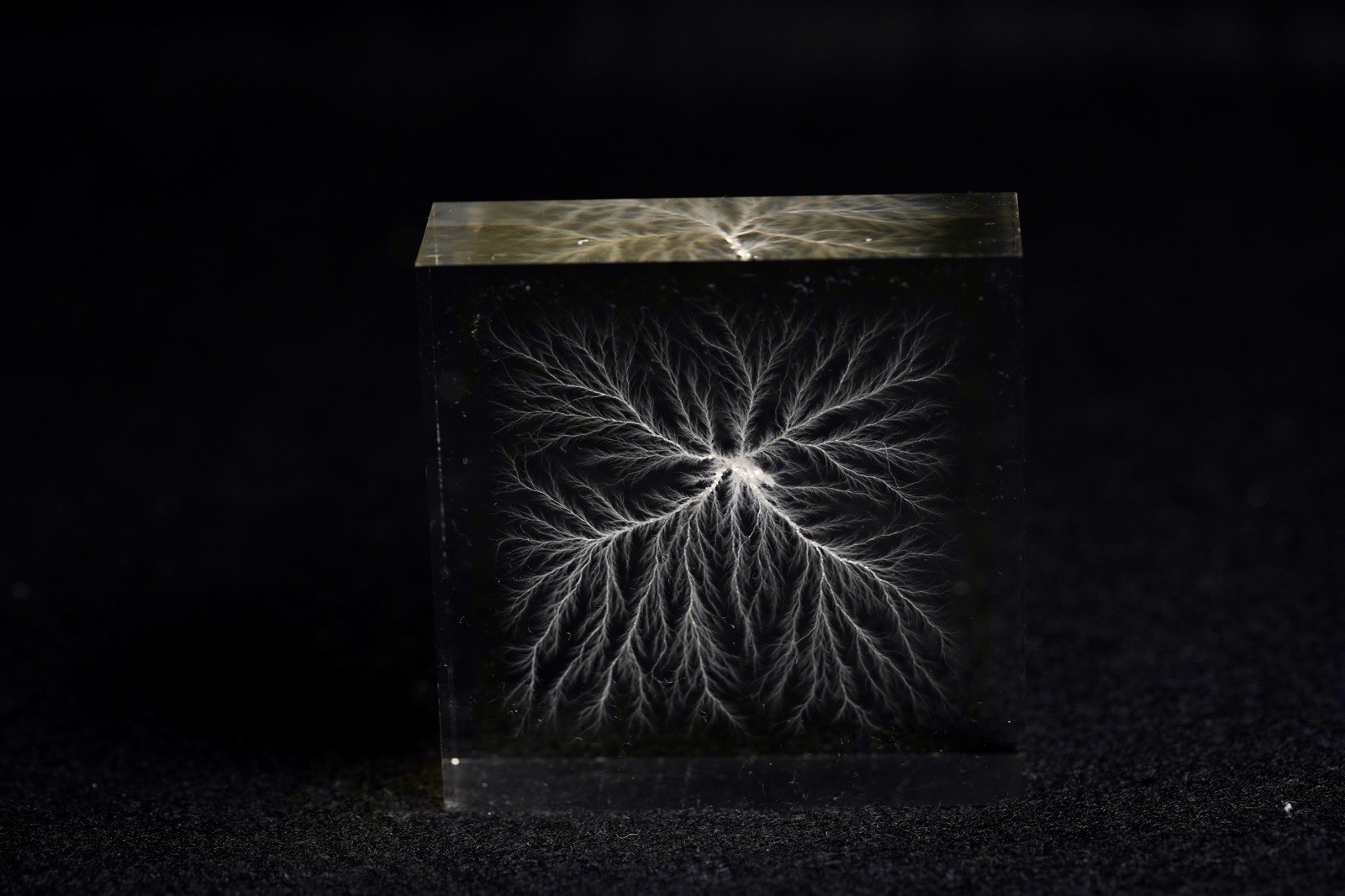 BUNDLE OF 3, Lichtenberg Figures, Acrylic Physics Art, RANDOM Discharge Patterns