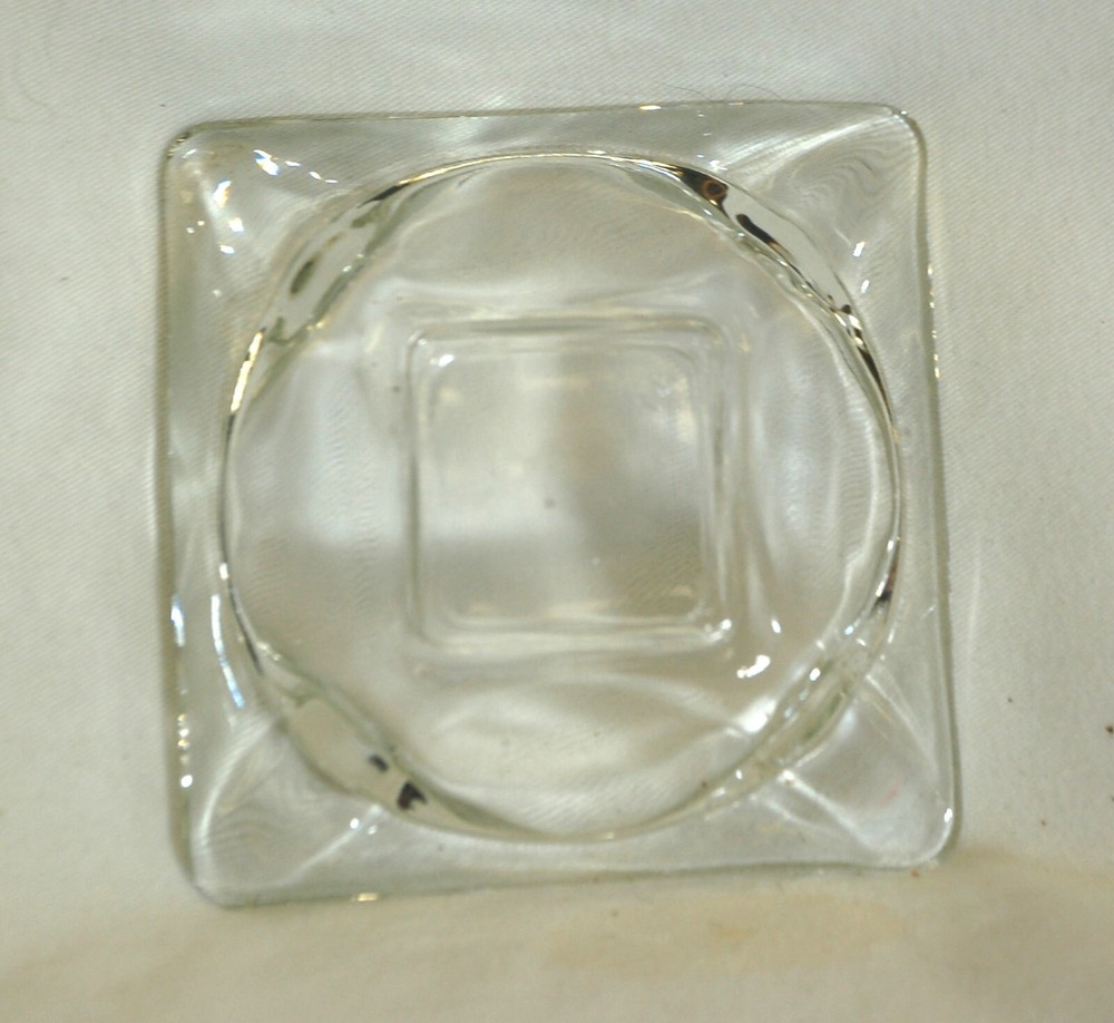 Anchor Hocking Clear Glass Square Ashtray