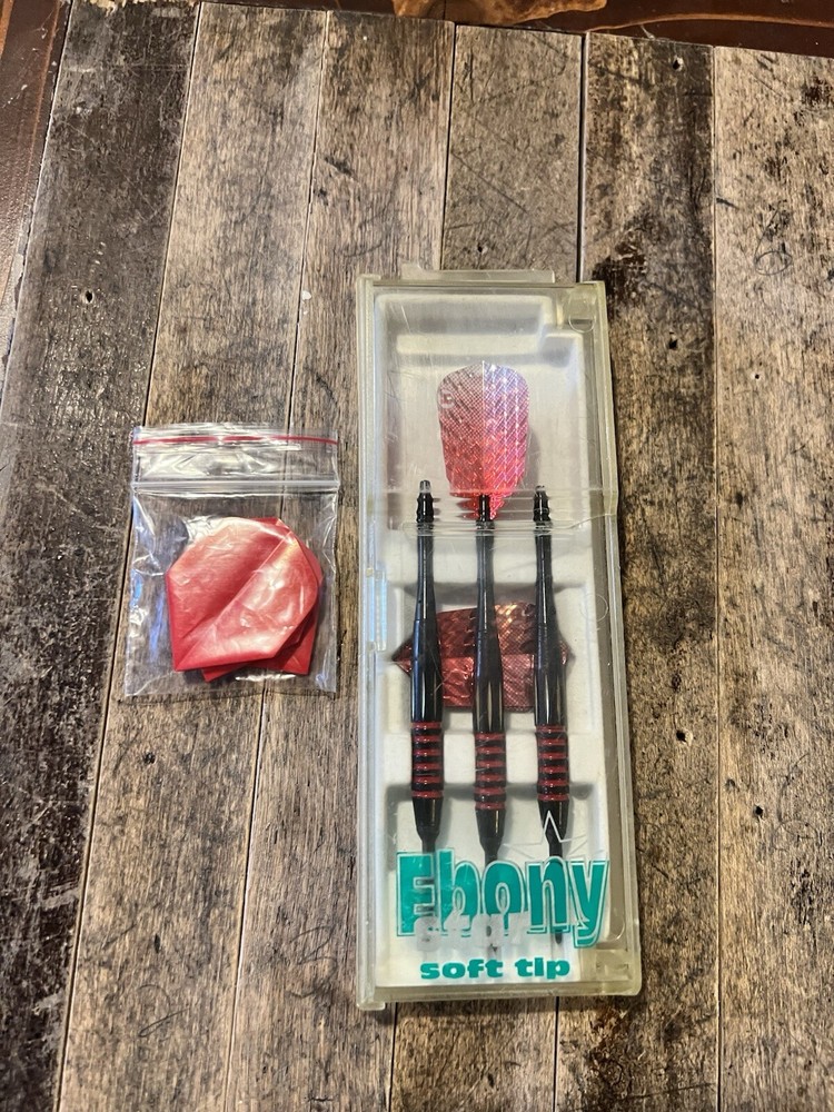 Ebony Star Black And Red Soft Tip Dart Set In Case