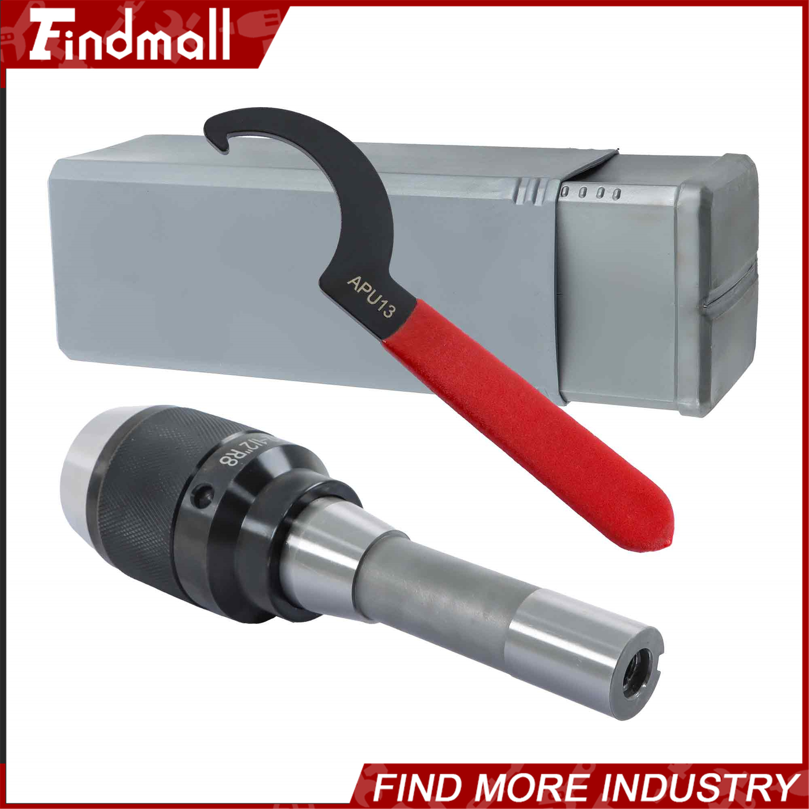 Findmall High Precision Keyless 1/32" - 1/2" Drill Chuck with R8 Integral Shank