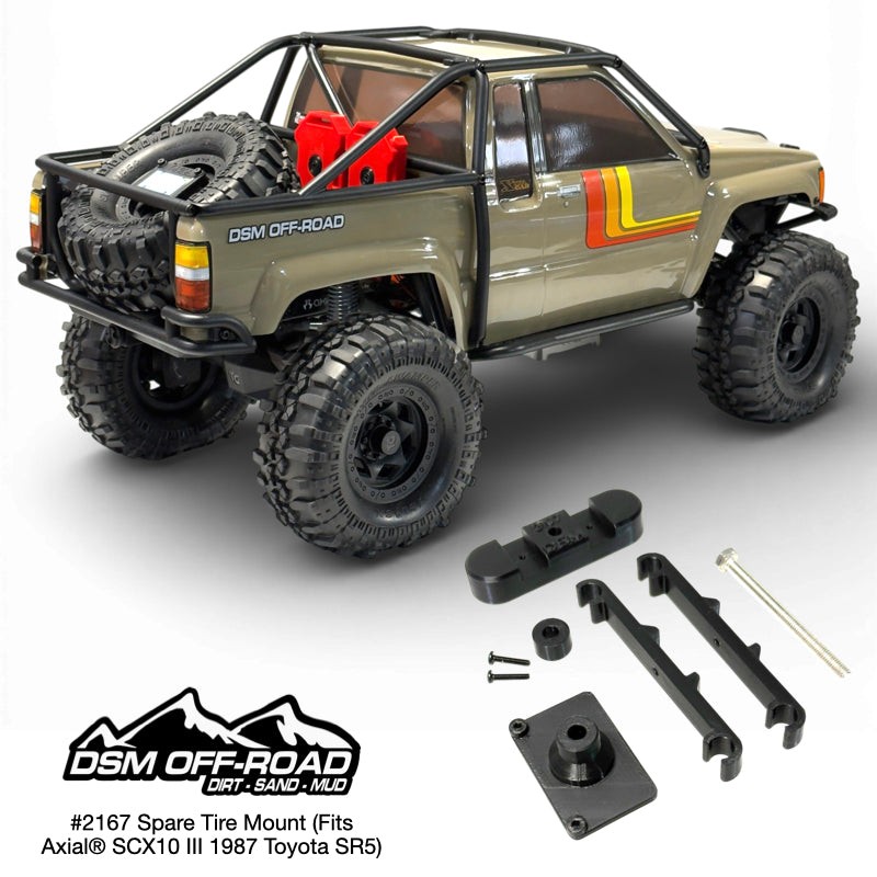 Spare Tire Mount for Axial SCX10 III 1987 Toyota SR5 1/10 Scale Crawler