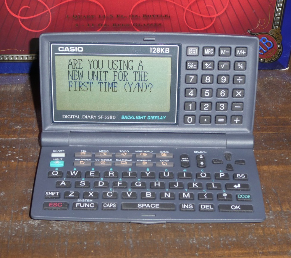 Casio Digital Diary Sf-5580 128kb Backlight Display w/manual!!