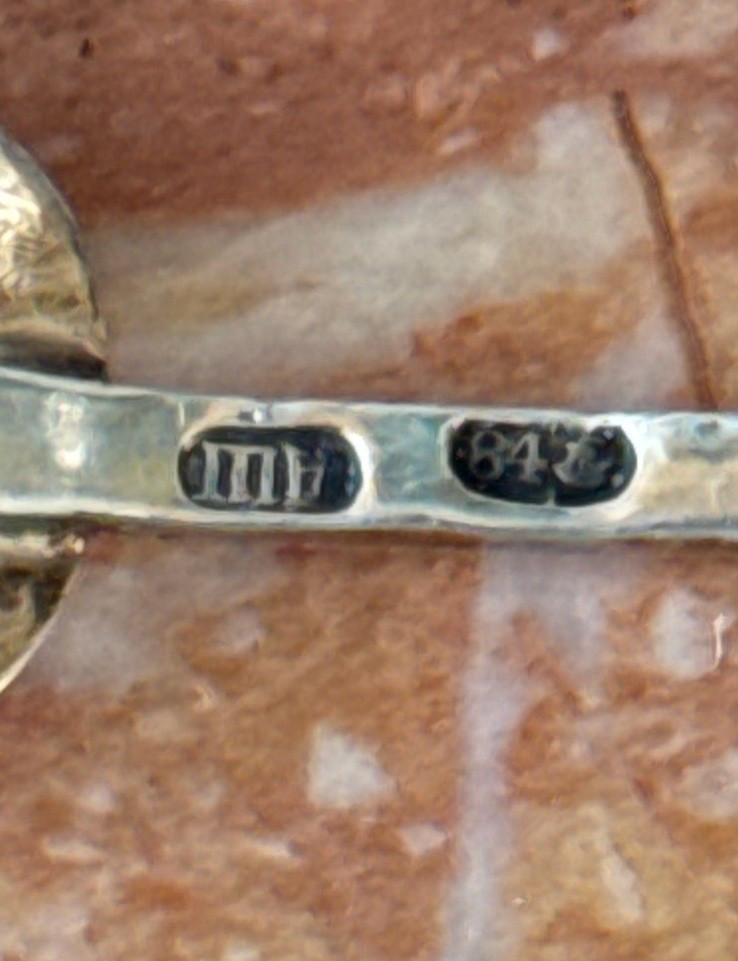 Old Russian Silver Spoons and Small Fork 29 Grams