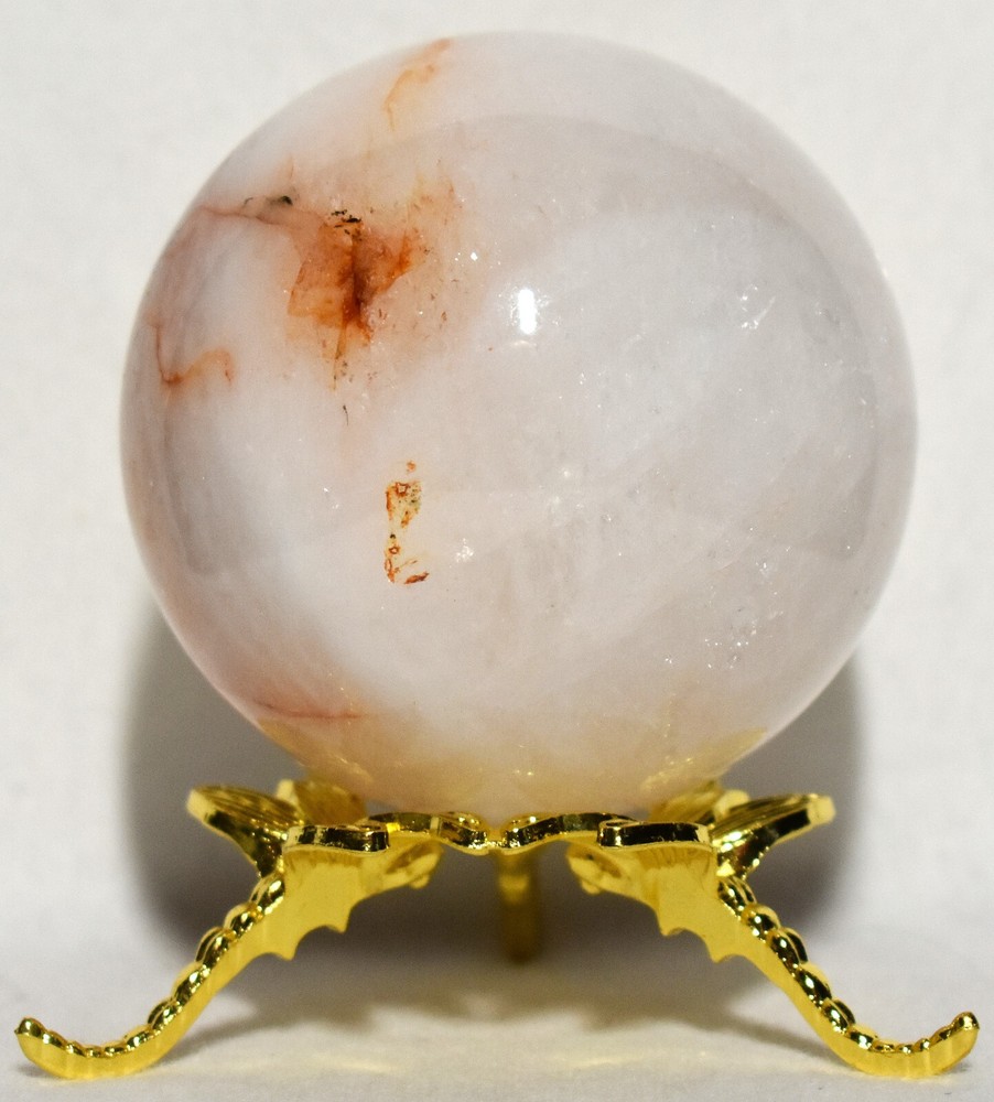 Beautiful Fire Quartz Sphere 2.53"/385 grams