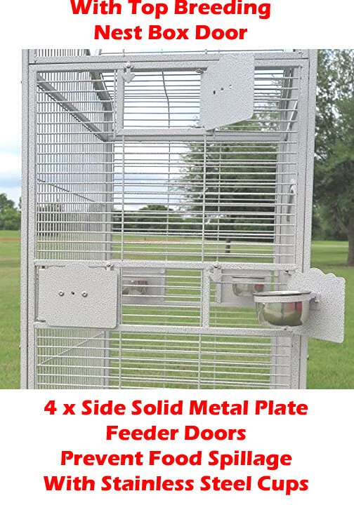 XLARGE 75" Bird Parrot Play-Top Cage Cockatiel Macaw Conure African Grey Conures