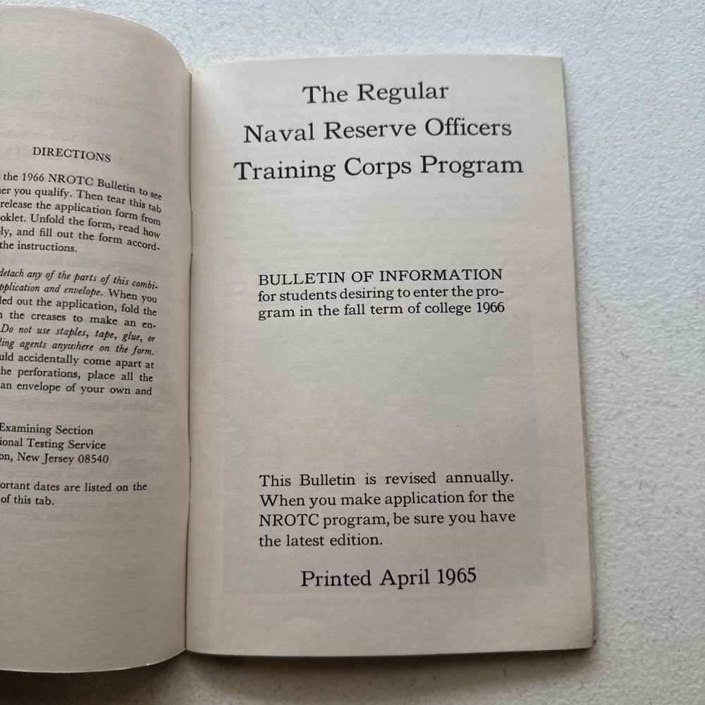 NROTC 1966 Bulletin The Regular Navy Reserve Officers Training Corpse Program