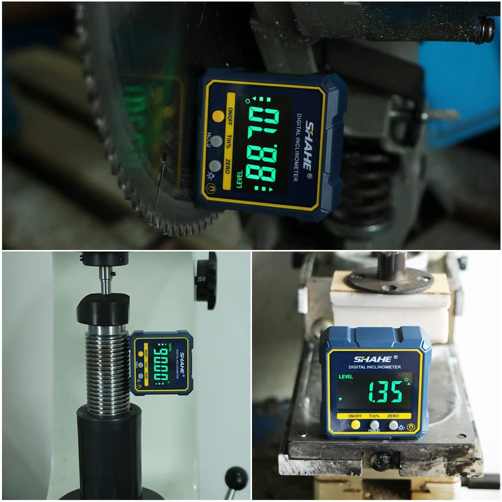 SHAHE Digital Angle Gauge Magnetic Protractor Inclinometer Level Angle Finder...