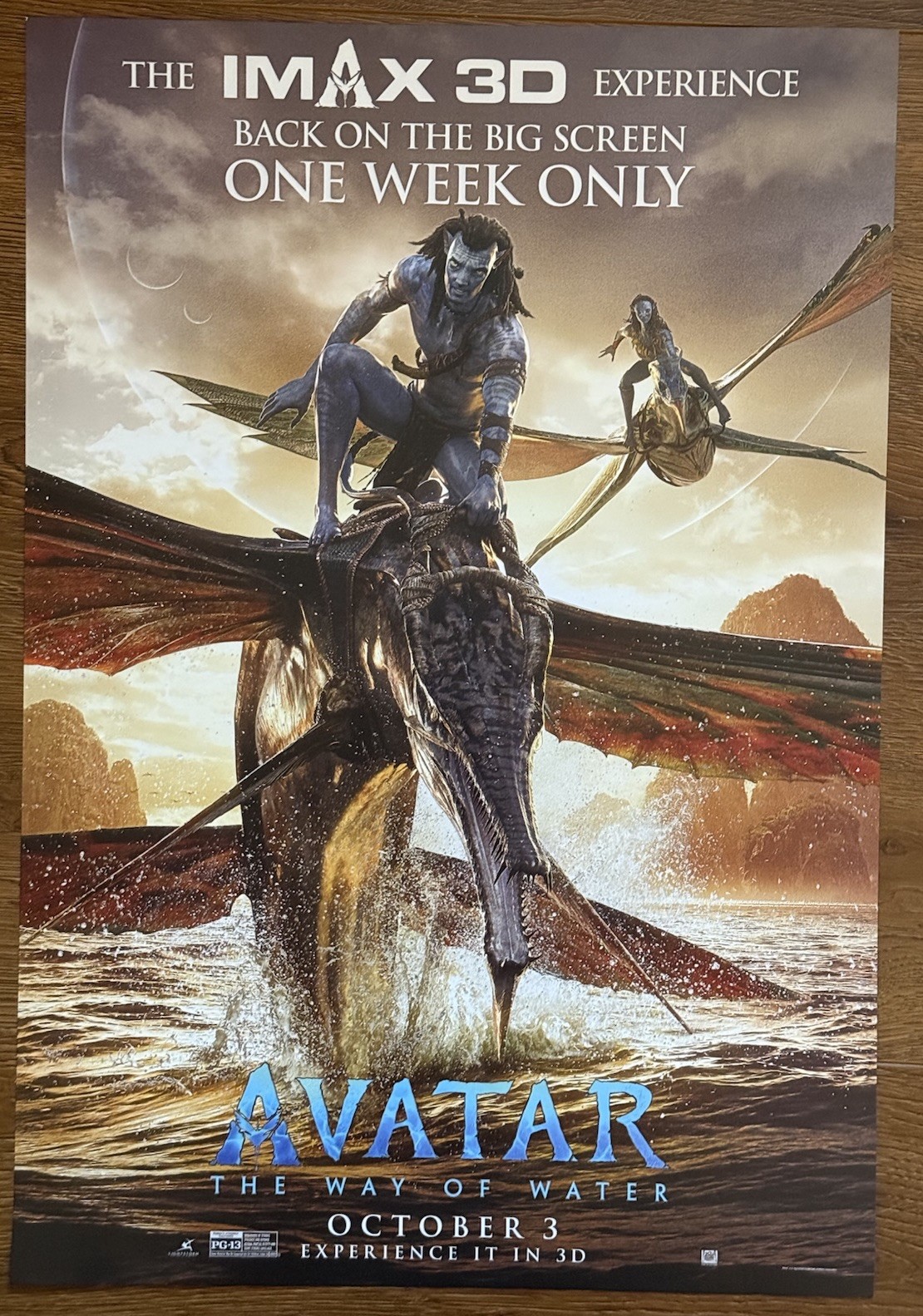 Three Avatar Fire & Ash Posters AMC Real D 3D Exclusive 13x19 James Cameron