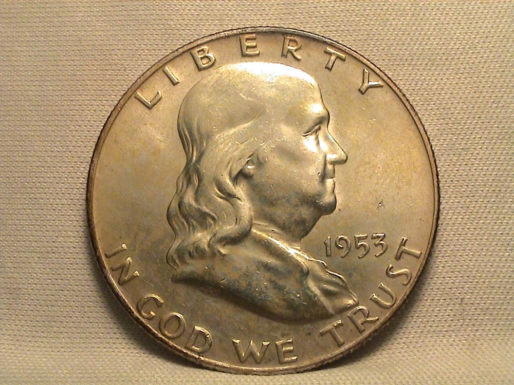 1953-D Silver Franklin Half Dollar
