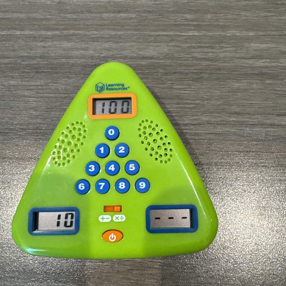 LEARNING RESOURCES MINUTE MATH ELECTRONIC FLASH CARD ADD SUBTRACT MULTIPLICATION