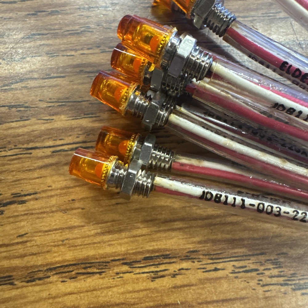 Lot of 12 ELDEMA AMBER Indicator Light Assemblies Bin8