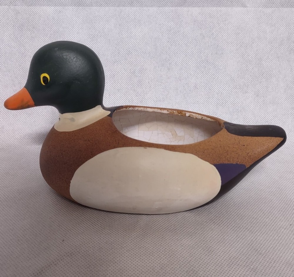 Lipco Mallard Duck Planter Ceramic