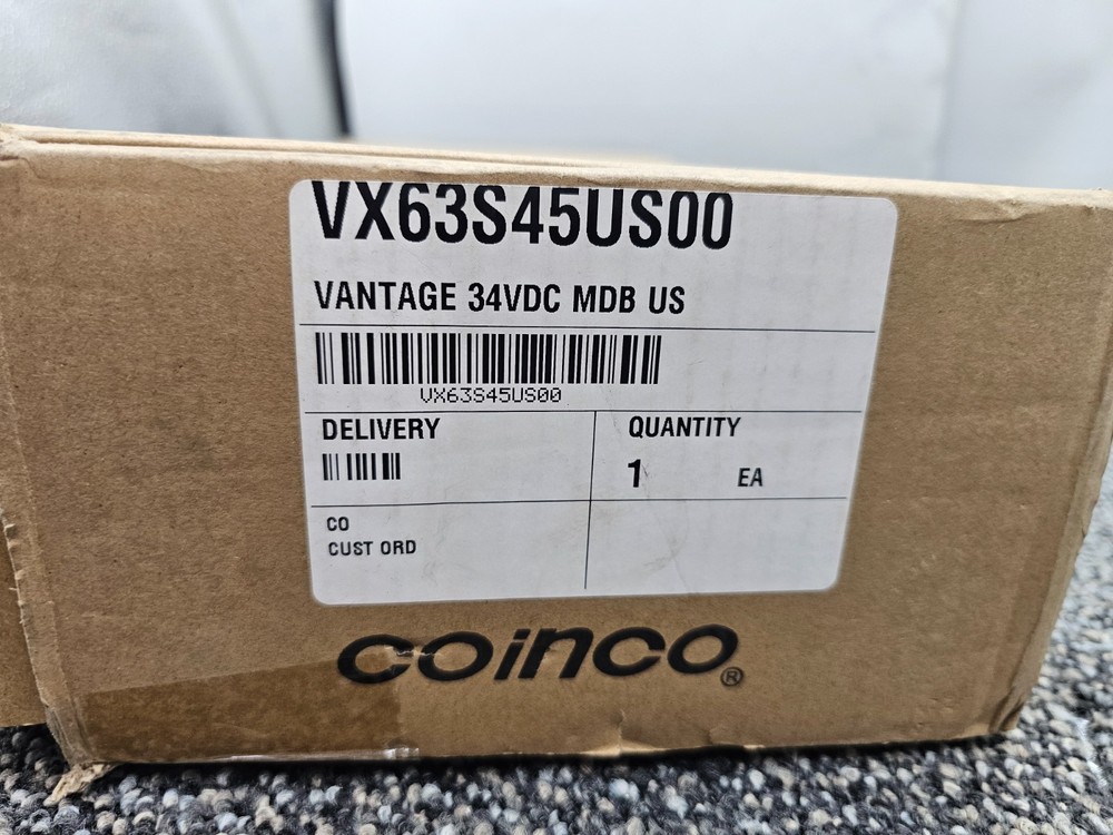 Coinco Vantage VX63S45US00 24 Volt MDB Bill Validator Acceptor