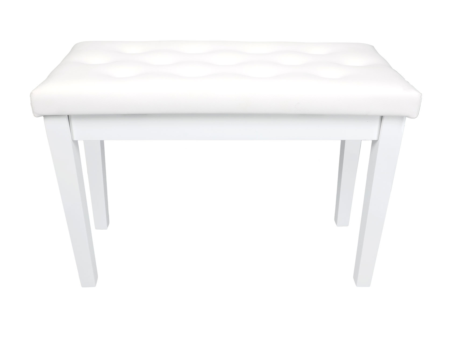 Rockville PB7 WHITE Premium Piano Bench w/Thailand Wood, Comfy Padding + Storage