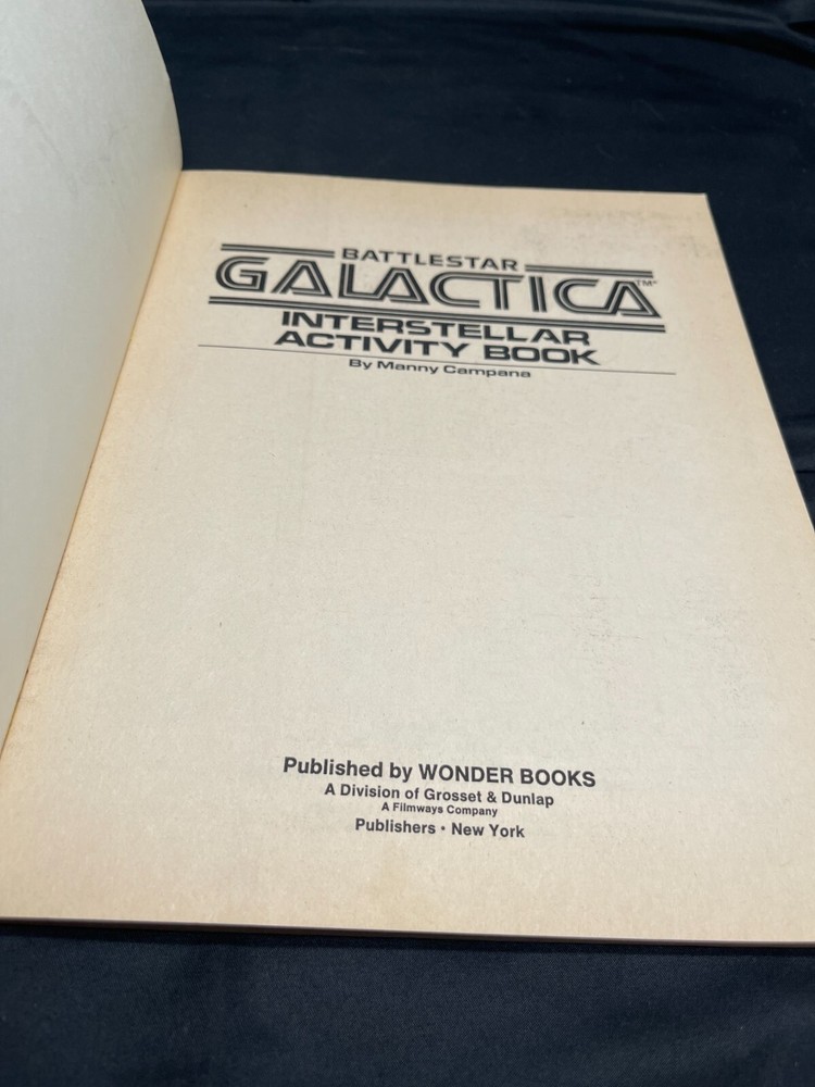 1978 Battlestar Galactica Interstellar Activity Book- Unused